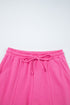 Raw Edge Half Button Pullover Jogger Pant Sets