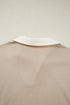 Raw Edge Patchwork Cropped Pullover Skirt Two Piece Dress