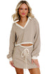 Raw Edge Patchwork Cropped Pullover Skirt Two Piece Dress