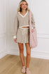 Raw Edge Patchwork Cropped Pullover Skirt Two Piece Dress