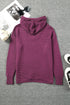Raw Edge V Neck Ribbed Knit Hooded Sweater