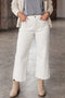 Raw Hem Ankle Length Loose Denim Jeans