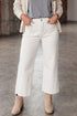 Raw Hem Ankle Length Loose Denim Jeans