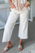 Raw Hem Ankle Length Loose Denim Jeans
