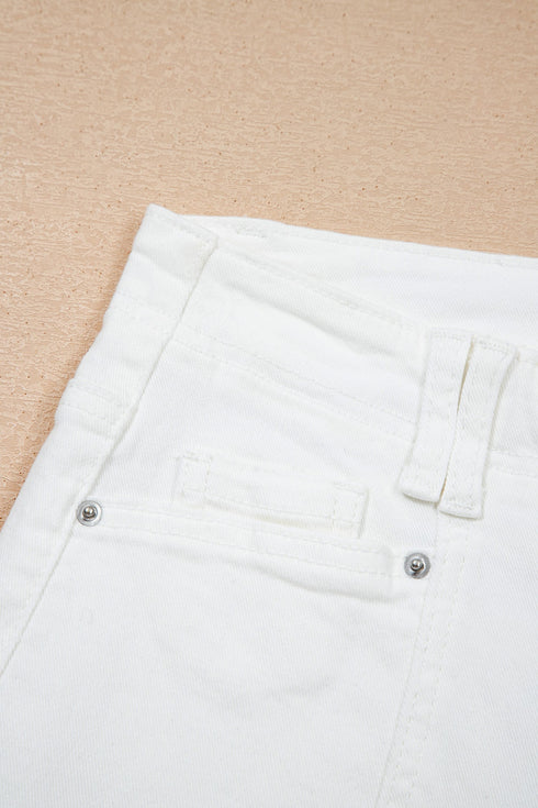 Raw Hem Ankle Length Loose Denim Jeans