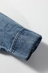 Raw Hem Chest Pocket Denim Loose T Shirt Dress