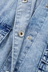 Raw Hem Chest Pocket Denim Loose T Shirt Dress