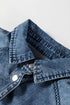 Raw Hem Chest Pocket Denim Loose T Shirt Dress