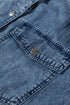 Raw Hem Chest Pocket Denim Loose T Shirt Dress