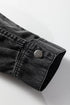 Raw Hem Chest Pocket Denim Loose T Shirt Dress