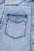 Raw Hem Chest Pocket Denim Loose T Shirt Dress
