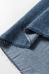 Raw Hem Chest Pocket Denim Loose T Shirt Dress