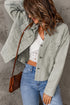 Raw Hem Flap Pocket Cropped Corduroy Jacket