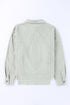 Raw Hem Flap Pocket Cropped Corduroy Jacket