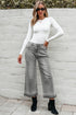 Raw Hem Loose Straight Leg High Waist Jeans