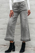 Raw Hem Loose Straight Leg High Waist Jeans