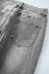 Raw Hem Loose Straight Leg High Waist Jeans