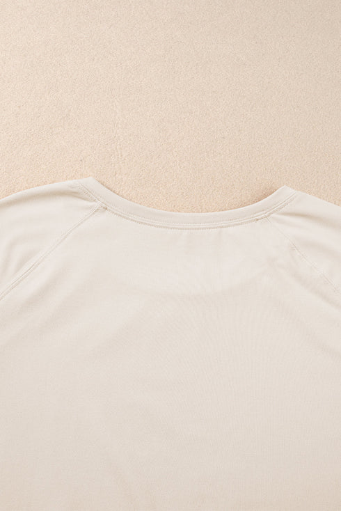 Raw Hem Loose Tee and Wide Leg Pants Set