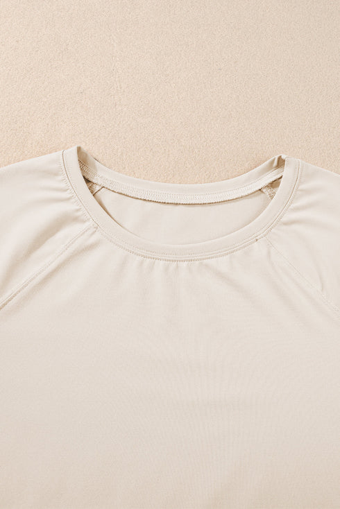 Raw Hem Loose Tee and Wide Leg Pants Set