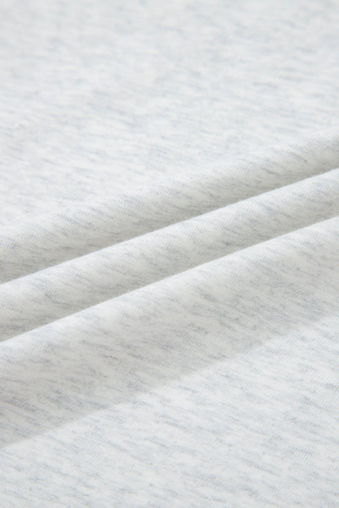 Raw Seam Detail Geometric Paneled Buttoned Henley Tee