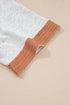 Raw Seam Detail Geometric Paneled Buttoned Henley Tee