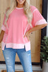 Raw Seam High Low Hem Side Split Top