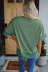 Raw Seam High Low Hem Side Split Top