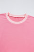 Raw Seam High Low Hem Side Split Top