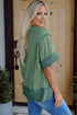 Raw Seam High Low Hem Side Split Top