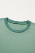Raw Seam High Low Hem Side Split Top
