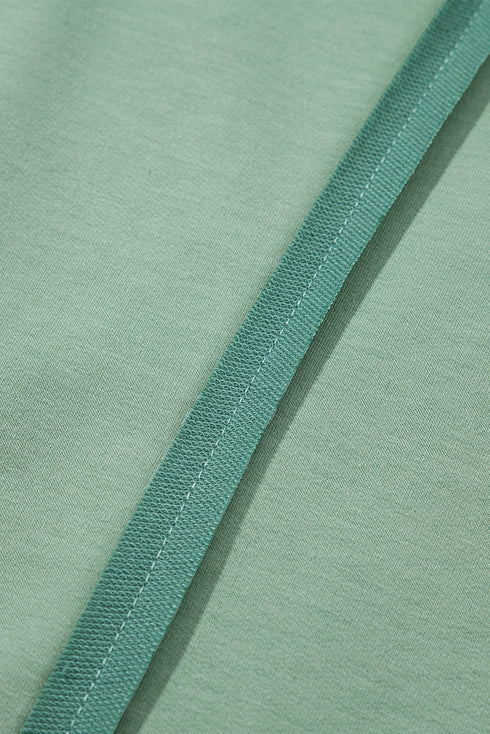 Raw Seam High Low Hem Side Split Top