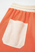 Raw Seam Paneled Wide Leg Ankle Length Pants