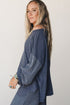 Raw Seam Patchwork Striped Long Sleeve Pant Set