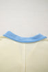 Raw Seam Patchwork V Neck Plus Size Long Sleeve Top