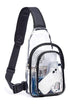 Rectangular PVC Adjustable Wide Strap Zipper Crossbody Bag