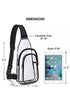 Rectangular PVC Adjustable Wide Strap Zipper Crossbody Bag