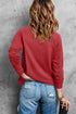 Red Cheath Heart Graphic Pullover Sweatshirt