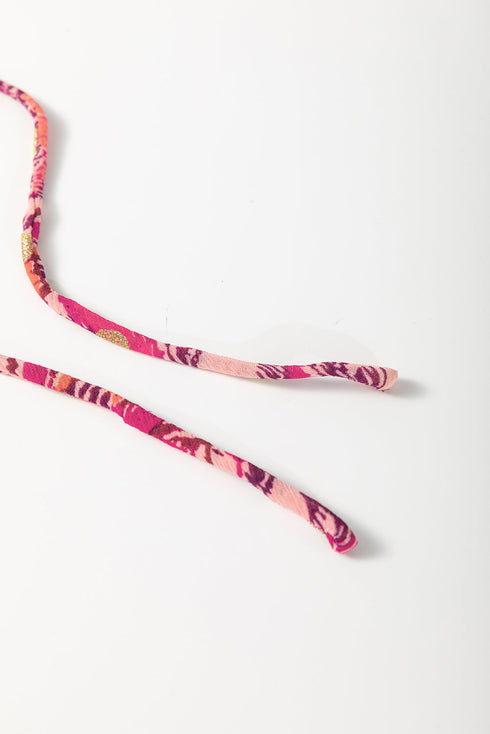 Red Floral Print Ruffled Puff Short Sleeve Blouse