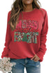 Red Merry And Bright Xmas Tree Print Sweatshirt