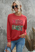 Red Merry And Bright Xmas Tree Print Sweatshirt