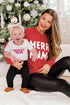 Red Merry Mama Long Sleeve Pullover Sweatshirt