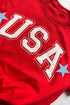 Red Star USA Print Crewneck Patriotic T Shirt
