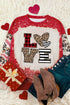 Red Valentines Leopard Love Element Sweatshirt
