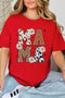 Red Western Animal Spots MAMA Letter Daisy Flower Printed Tee