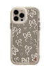Reflective Mirror Surface Bow Detail Protective Phone Case