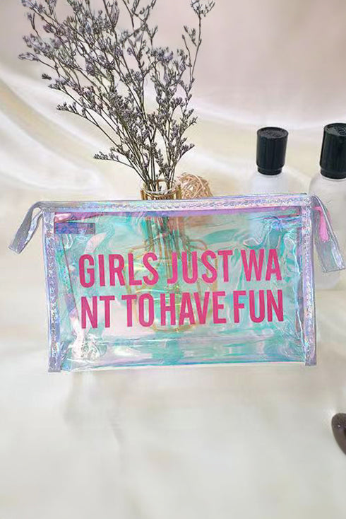 Reflective Waterproof High Shine PVC Cosmetic Makeup Bag