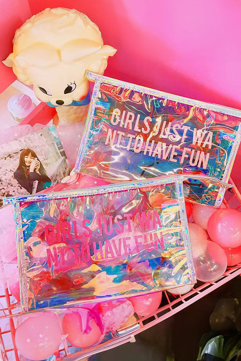 Reflective Waterproof High Shine PVC Cosmetic Makeup Bag