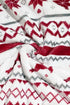 Reindeer And Snowflake Printed Plush Fleece Sherpa Blanket