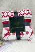 Reindeer And Snowflake Printed Plush Fleece Sherpa Blanket