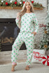 Reindeer And Tree Print Striped Lounge Set